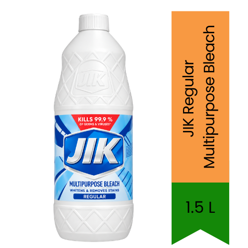 JIK Regular Multipurpose Bleach | 1.5L - Premium Pure Disinfectant Cleaner for Laundry & Surfaces | Whitens, Removes Stains & Kills 99.9% Germs | South Africa | India Bazaar