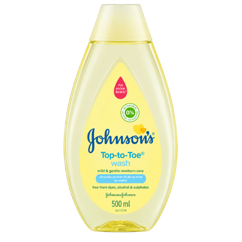 Johnson's Top To Toe Baby Wash | 500ml - Premium No More Tears Head-to-Toe Cleanser | Gentle Care for Newborn Skin | South Africa | India Bazaar