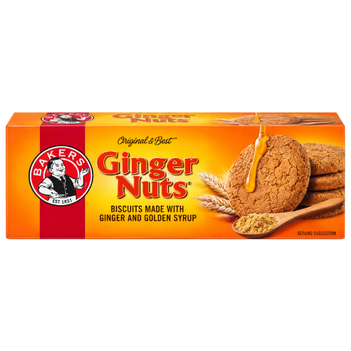 Bakers Ginger Nuts Crunchy Biscuits (Karara Adrak Biscuit) | 190g - Hard-Baked Snap, Spicy Ginger Warmth | Perfect for Dipping in Hot Milk, Tea & Soothing Stomach | South Africa | India Bazaar
