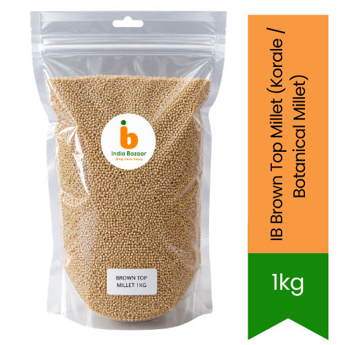 IB Brown Top Millet (Korale / Botanical Millet) | 1kg - Premium Whole Grain | Nutrient-Rich Gluten-Free Staple for Healthy Meals | South Africa | India Bazaar