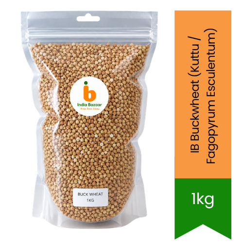 IB Buckwheat (Kuttu / Fagopyrum Esculentum) | 1kg - Premium Pseudocereal Grain | Nutrient-Rich Gluten-Free Staple for Fasting & Meals | South Africa | India Bazaar