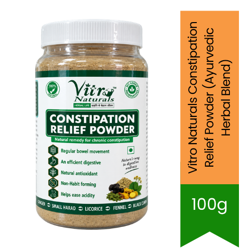 Vitro Naturals Constipation Relief Powder (Ayurvedic Herbal Blend) | 100g - Natural Digestive Care Supplement | Gentle Support for Regularity & Bowel Health | South Africa | India Bazaar