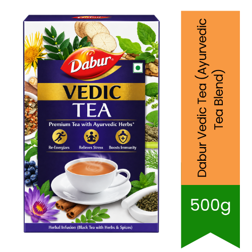 Dabur Vedic Tea (Ayurvedic Tea Blend) | 500g - Premium Herbal Infusion | Boosts Immunity, Energy & Daily Vitality | South Africa | India Bazaar