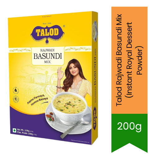 Talod Rajwadi Basundi Mix (Instant Royal Dessert Powder) | 200g - Traditional Sweet Milk Dish | Rich, Creamy Texture & Authentic Festivity Flavor | South Africa | India Bazaar