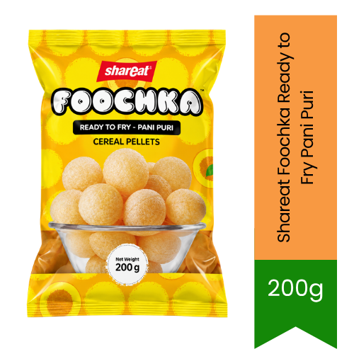 Shareat Foochka Ready to Fry Pani Puri - Whole Wheat Crispy Puris for Pani Puri & Chaat, Quick to Prepare & Better for You | South Africa | India Bazaar