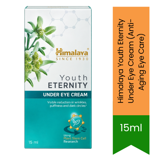 Himalaya Youth Eternity Under Eye Cream (Anti-Aging Eye Care) | 15ml - Herbal Wrinkle Reduction Formula | Reduces Dark Circles, Fine Lines & Puffiness | South Africa | India Bazaar