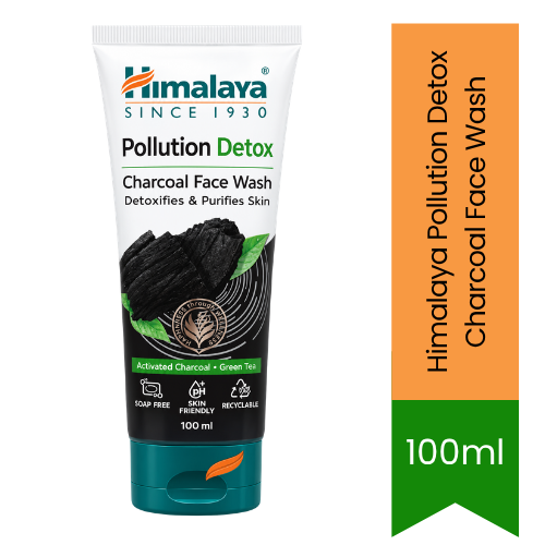Himalaya Pollution Detox Charcoal Face Wash | 100ml - Deep Pore Detox Formula | Removes Impurities, Pollution Toxins & Excess Oil | South Africa | India Bazaar