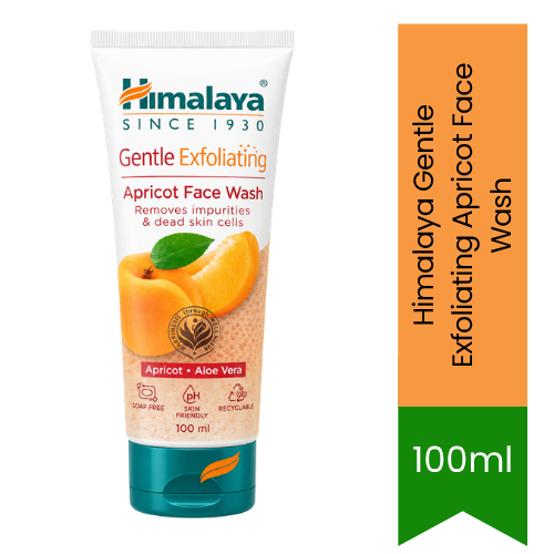 Himalaya Gentle Exfoliating Apricot Face Wash | 100ml - Daily Gentle Scrubbing & Cleansing Formula | Gently Removes Dead Skin, Impurities & Unclogs Pores | South Africa | India Bazaar