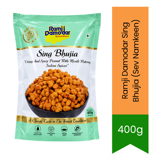 Ramji Damodar Sing Bhujia (Sev Namkeen) | 400g - Traditional Crispy Snack | Authentic Spicy Flavor, Crunchy Texture & Rich Taste | South Africa | India Bazaar