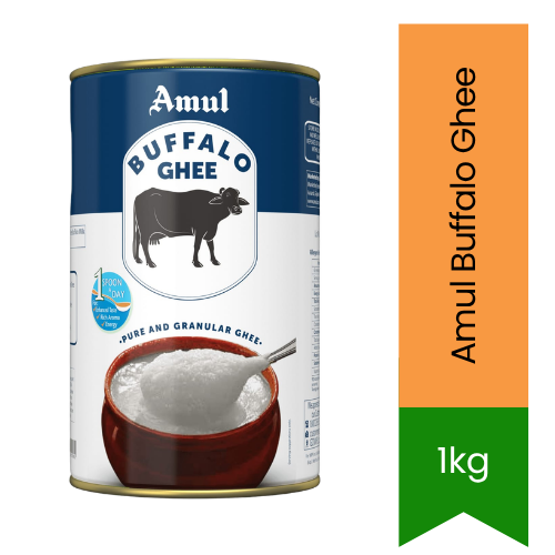 Amul Buffalo Ghee (Shuddh Bhains ka Ghee) | 1kg - Traditional Pure Clarified Butter | Rich Aroma, Authentic Taste & Premium Quality Cooking Fat | South Africa | India Bazaar