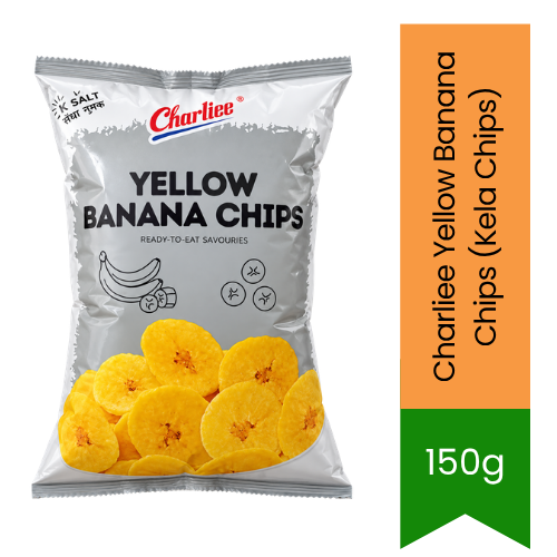 Charliee Yellow Banana Chips (Kela Chips) | 150g - Traditional Crispy Snack | Authentic Salty Flavor, Crunchy Texture & Rich Taste | South Africa | India Bazaar