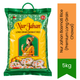 Nur Jahan Basmati Rice (Premium Long Grain Chawal) | 5kg - Selected Slender Aged Rice for Fluffy Everyday Steamed Rice & Pulaos, Non-Sticky Presentation | South Africa | India Bazaar