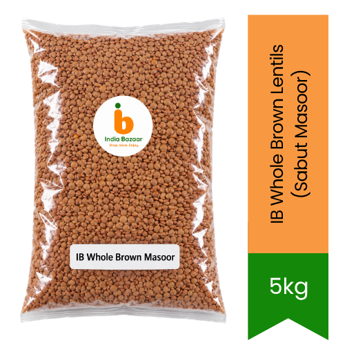 IB Whole Brown Lentils (Sabut Masoor) - Premium Pulses & Pantry Staple | Rich Protein Source, Earthy Flavor & Wholesome Cooking | South Africa | India Bazaar