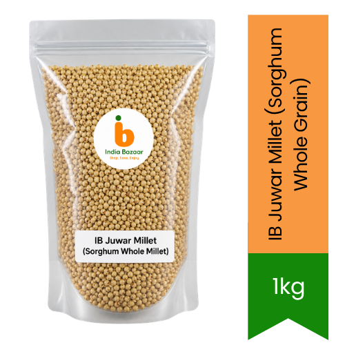 IB Juwar Millet (Sorghum Whole Grain) | 1kg - Gluten-Free Ancient Millet for Healthy Rotis & Porridge, High Fiber Weight Loss Staple | South Africa | India Bazaar