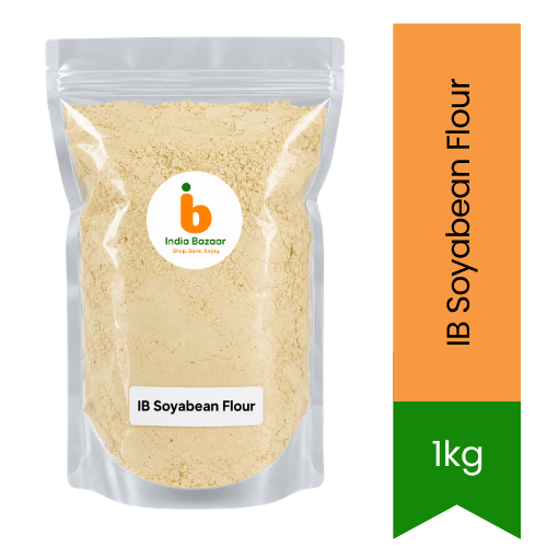 IB Soyabean Flour Plant Based Protein Ingredient (Soya Atta) | 1kg - High Protein Lentil Flour for Healthy Baking, Everyday Roti Mixing, Vegan Cooking & Boosting Nutrition | South Africa | India Bazaar