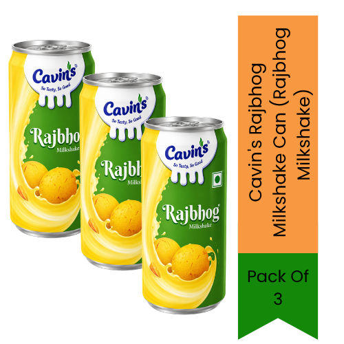 Cavin's Rajbhog Milkshake Can (Rajbhog Milkshake) | 180ml - Premium Pure Refreshing Flavored Milk Beverage for Quick Energy & Daily Refreshment | Delivers Rich Royal Saffron & Dry Fruit Flavor | South Africa | India Bazaar