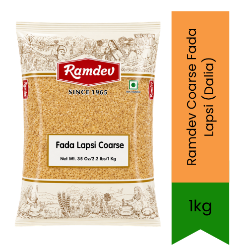 Ramdev Coarse Fada Lapsi (Dalia) - Premium Pure Coarse Broken Wheat Granules for Lapsi, Khichdi & Porridge | Delivers Wholesome Fiber & Authentic Taste | South Africa | India Bazaar