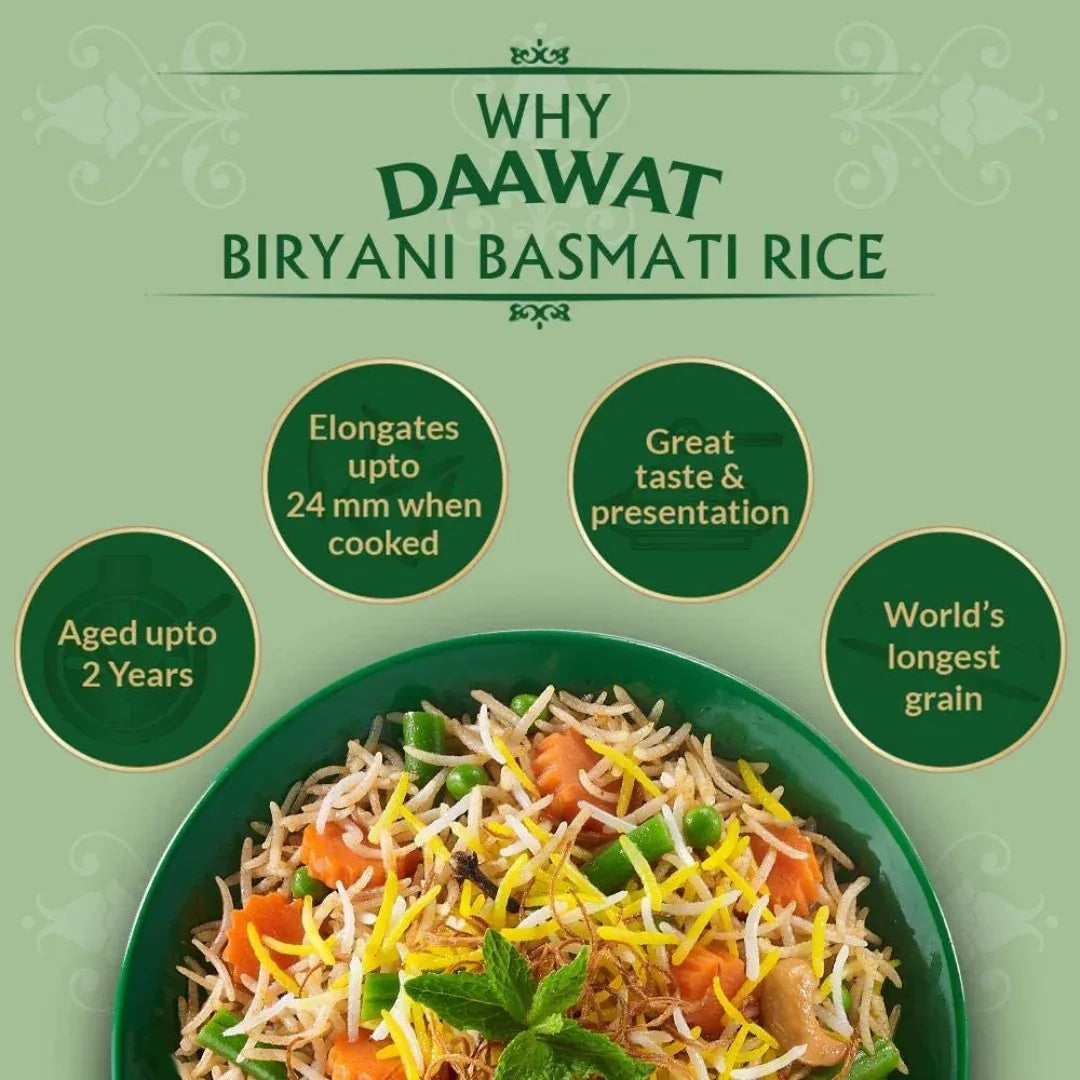Daawat Biryani Basmati Rice | Extra Long, Fluffy & Aromatic | Perfect Biryani Rice | South Africa