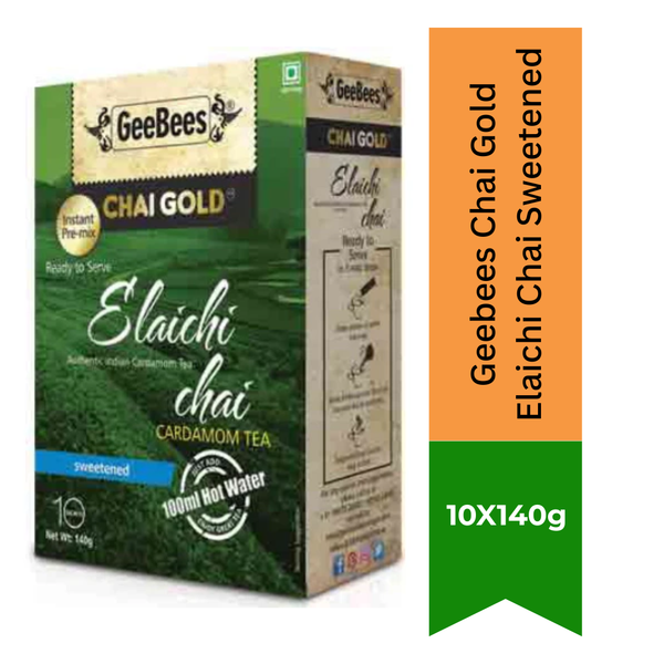 Geebees Chai Gold Elaichi Chai Sweetened 140g|BB:JUN.2026