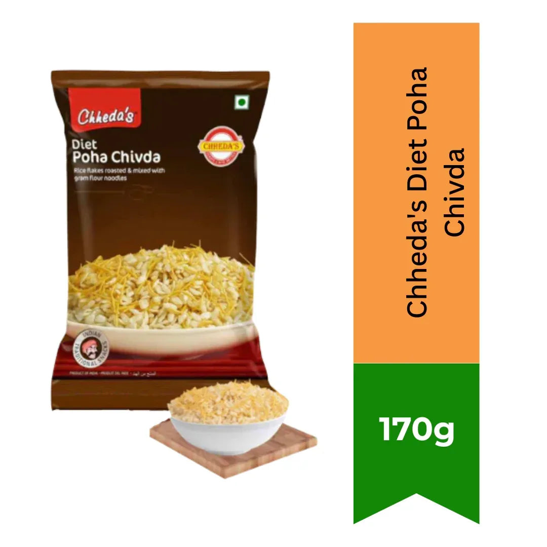Chheda’s Light Poha Snack Mix / Diet Chivda 170g | Low Oil Crunchy Snack | Puffed Rice Mix | South Africa | India Bazaar
