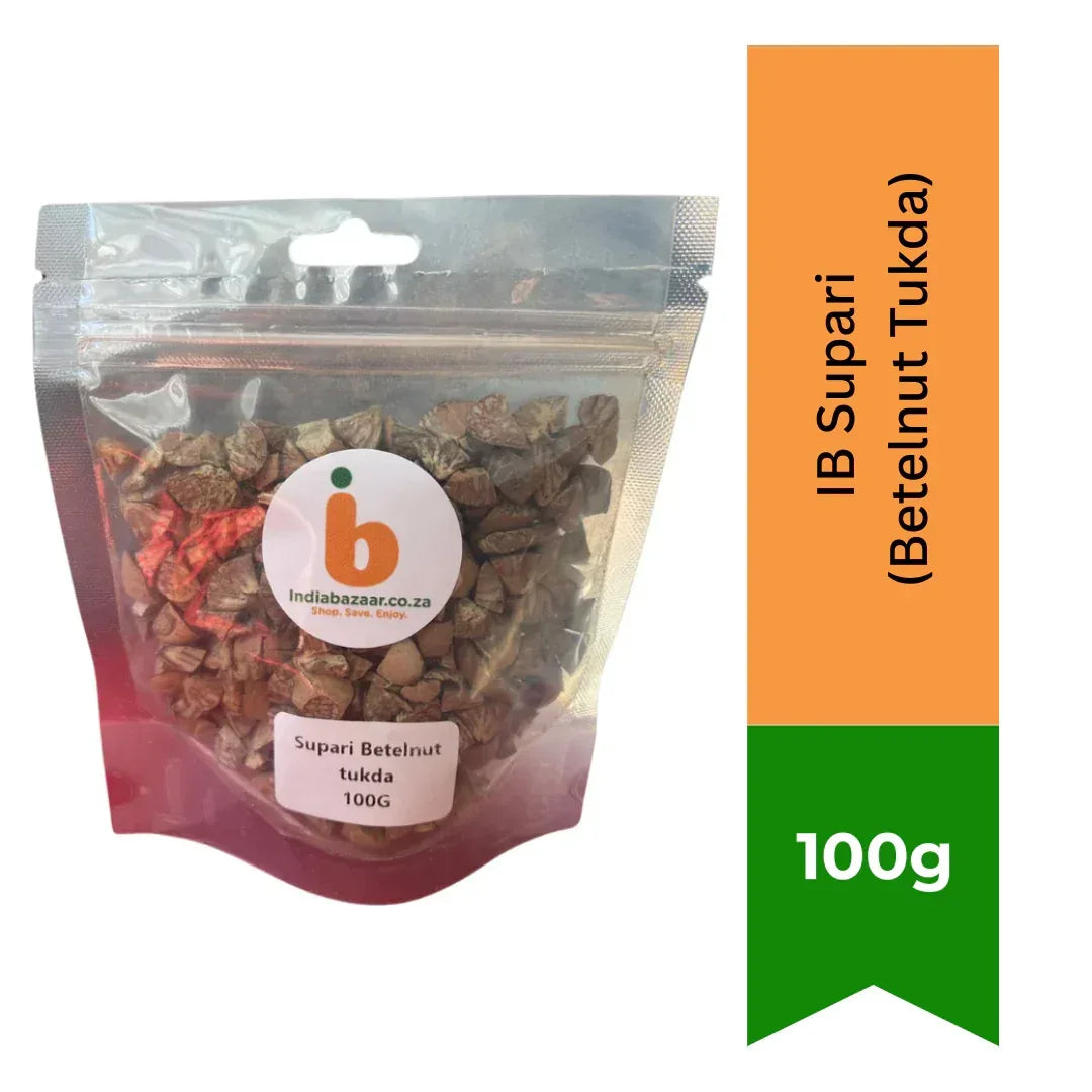 IB Supari Cut Pieces (Betelnut Tukda) | 100g - Premium Areca Nut for Pooja Rituals & Traditional Mouth Freshener Mukhwas, Authentic Quality | South Africa | India Bazaar