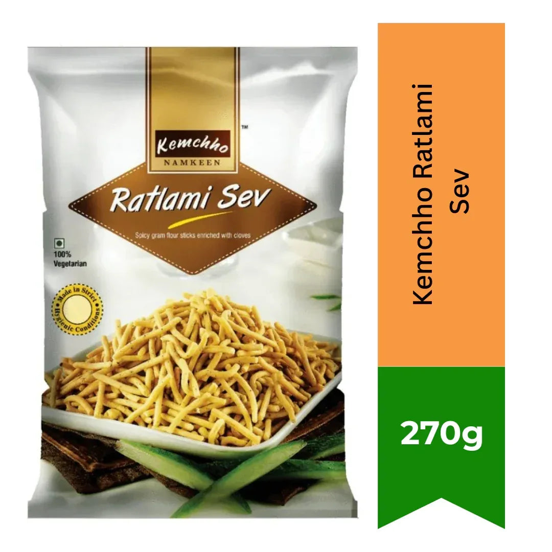 Kemchho Spicy Gram Flour Noodles / Ratlami Sev | Crunchy Savoury Snack | Ready-to-Eat | South Africa | India Bazaar