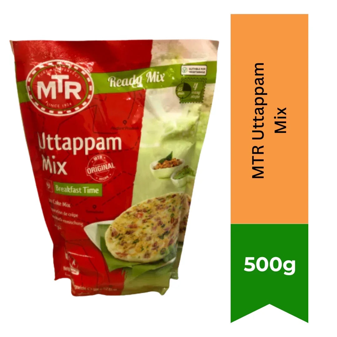 MTR Uttappam Mix (Savoury Rice Pancake Flour) | 500g - Ready-to-Cook Spiced Fermented Rice & Lentil Batter for Healthy Family Meals | South Africa | India Bazaar