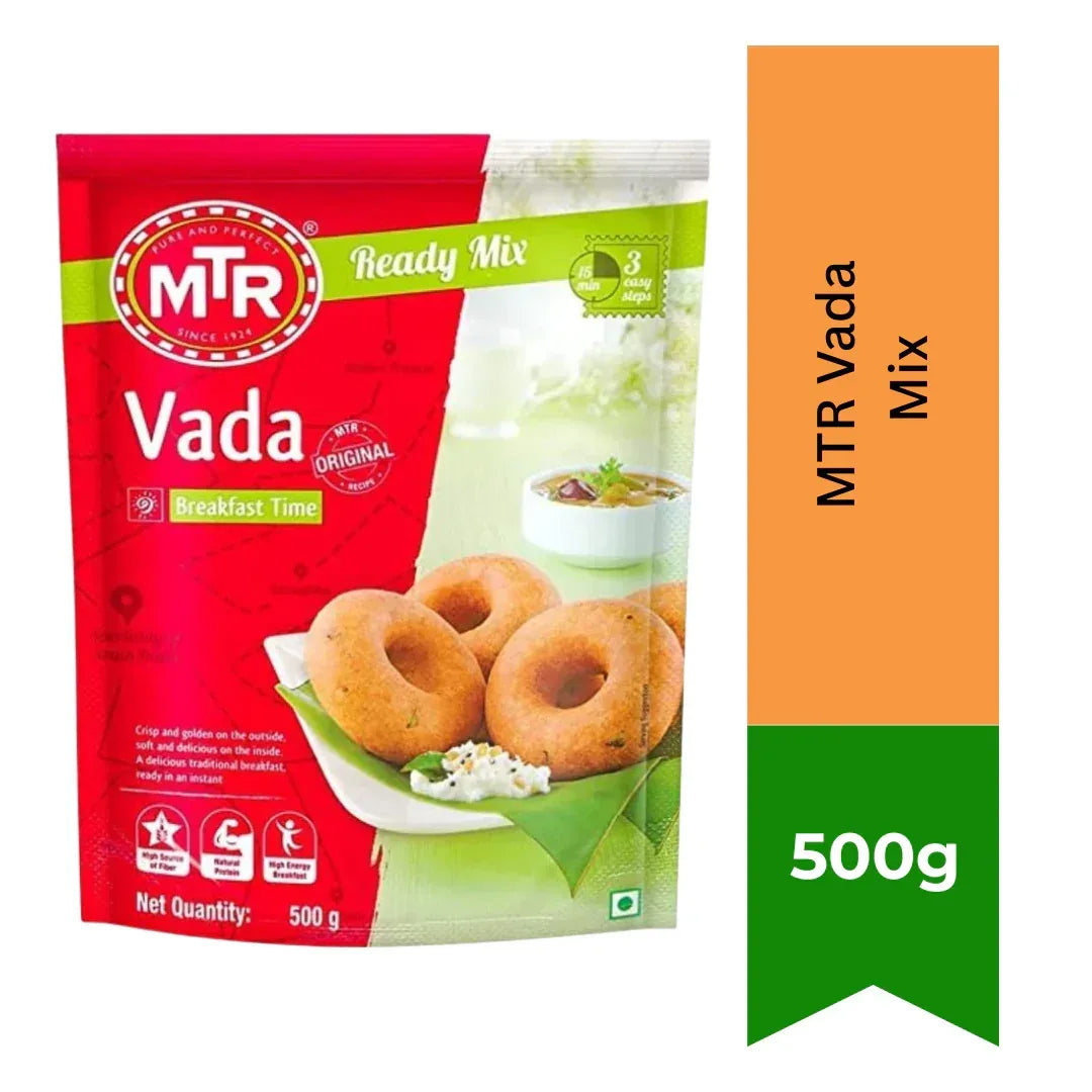 MTR Vada Mix (Instant Medu Vada Flour) | 500g - Quick Crispy & Fluffy Lentil Fritter Premix for Traditional South Indian Breakfasts | South Africa | India Bazaar
