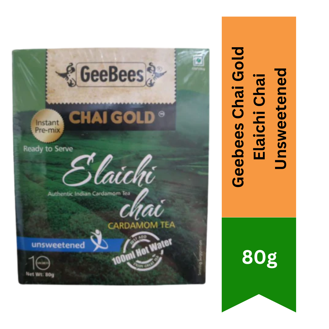 Geebees Chai Gold Elaichi Chai Unsweetened 80g|BB:JUN.2026