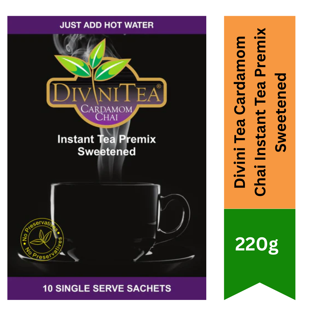 Divini Tea Cardamom Chai Instant Tea Premix Sweetened|BB:01.OCT.2026