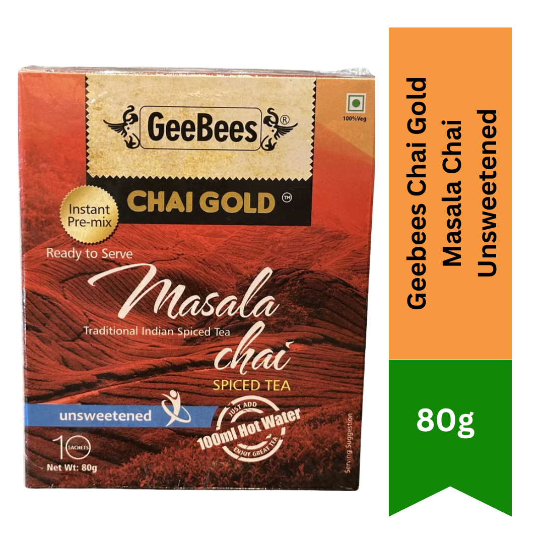 Geebees Chai Gold Masala Chai Unsweetened 80g|BB:JUN.2026