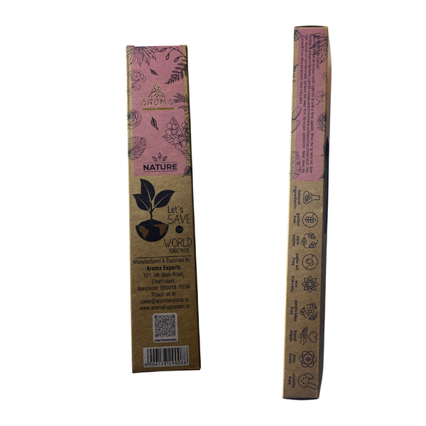 Organic Incense Rose_ Rosa AROMA Nature - 8 sticks 1h duration