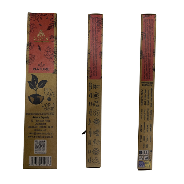 Organic Incense Frankincense_Incienso AROMA Nature - 8 sticks 1h duration