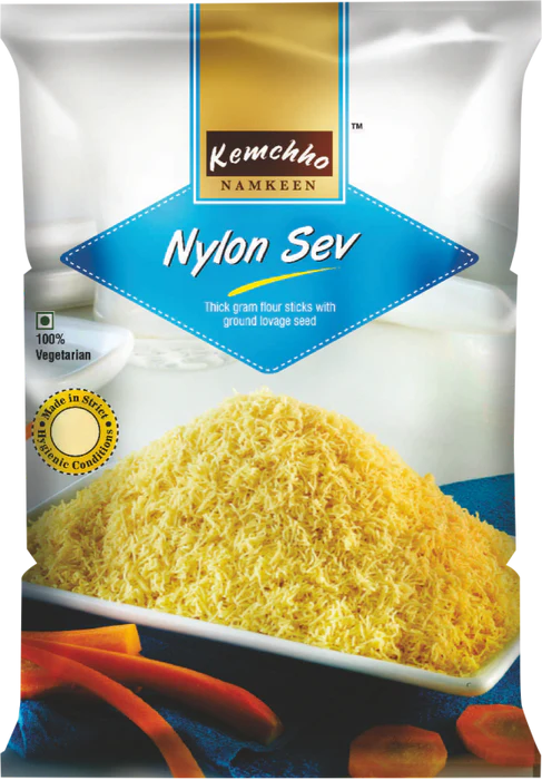 Kemchho Nylon Sev (Fine Gram Flour Vermicelli) | 270g - Ultra-Thin Crispy Fried Chickpea Flour Sev | Perfect Crunchy Topping for Indian Street Food Chaat, Sev Puri & Bhel Puri | South Africa | India Bazaar