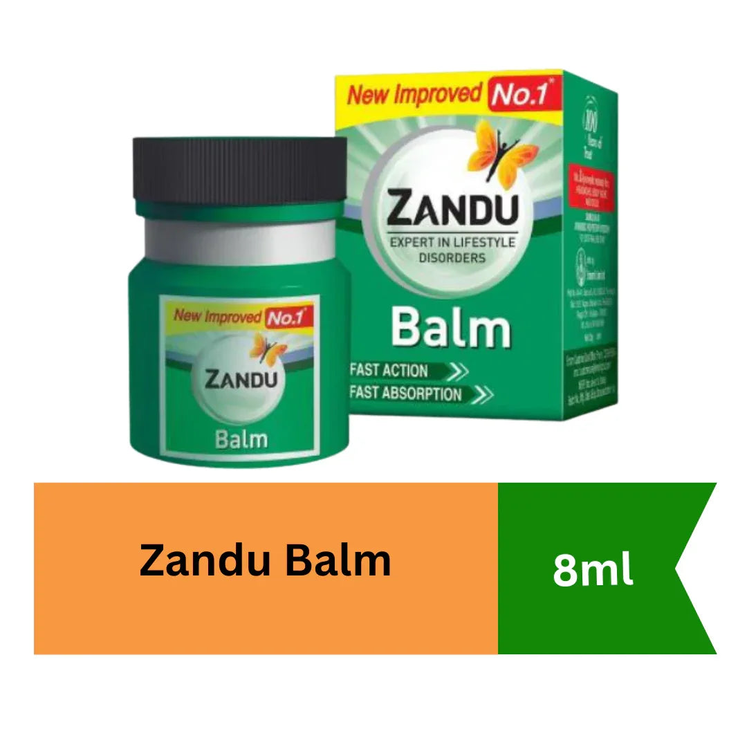 Zandu Balm | 8ml - Ayurvedic Balm, Pain Relief Balm, Herbal Balm, Travel Size Balm, Soothing Balm, India Bazaar South Africa.
