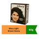 Glory Light Brown Henna Powder (Herbal Mehendi Color) | 60g - Natural Nutrient-Rich Grey Coverage Coloring Paste for Healthy Radiant Highlights | South Africa | India Bazaar
