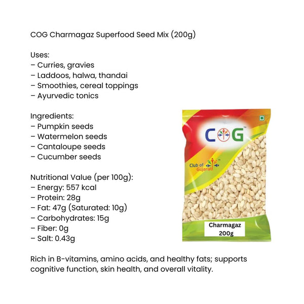 COG Charmagaz Superfood Seed Mix (200g) | Brain & Body Booster|BB:16.FEB.2027