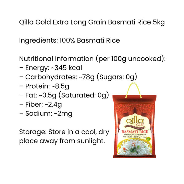 Qilla Gold Extra Long Grain Basmati Rice