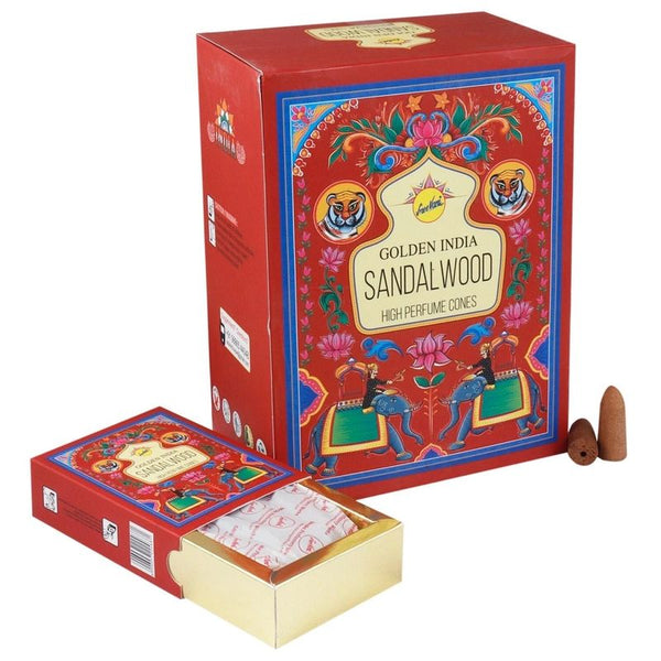 Sree Vani Sandalwood Back flowing Incense Cones