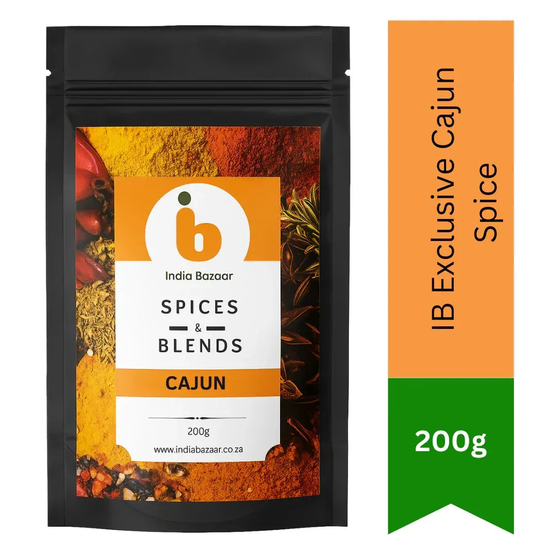 IB Exclusive Cajun Spice Louisiana Style Seasoning (Cajun Powder) | 200g - Smoky Zesty Chili Rub for French Fries, Braai Chicken Wings, Seafood Platters & Roasted Potato Wedges | South Africa | India Bazaar