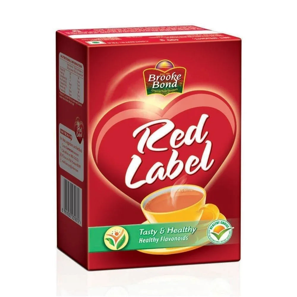 Brooke Bond Red Label Tea (Premium Loose Leaf Chai) | 500g - High-Quality Rich Assam CTC Black Tea Blend, Energizing Morning Drink with Health Benefits | South Africa | India Bazaar