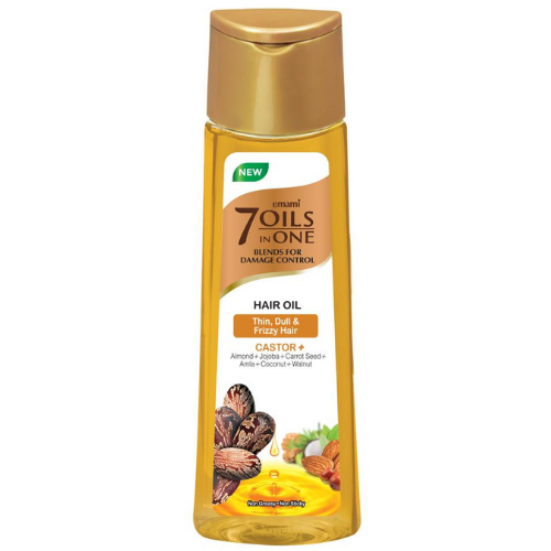 Emami 7 Oils In One For Thin Dull And Frizzy Hair Castor 200ml |BB:MAY.2028