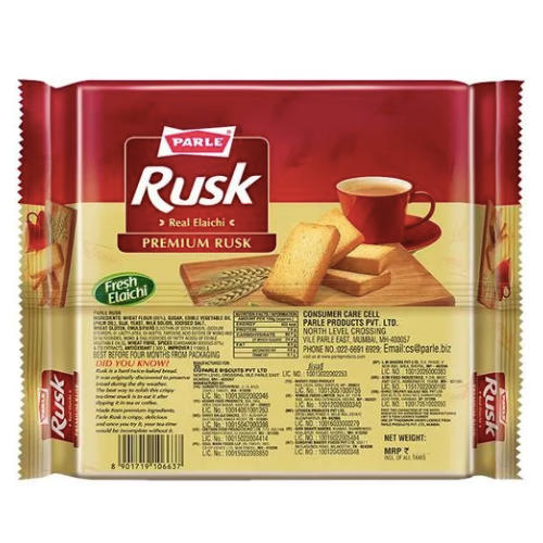 Parle Real Elaichi Premium rusk 200g |BB:23.MAR.2026