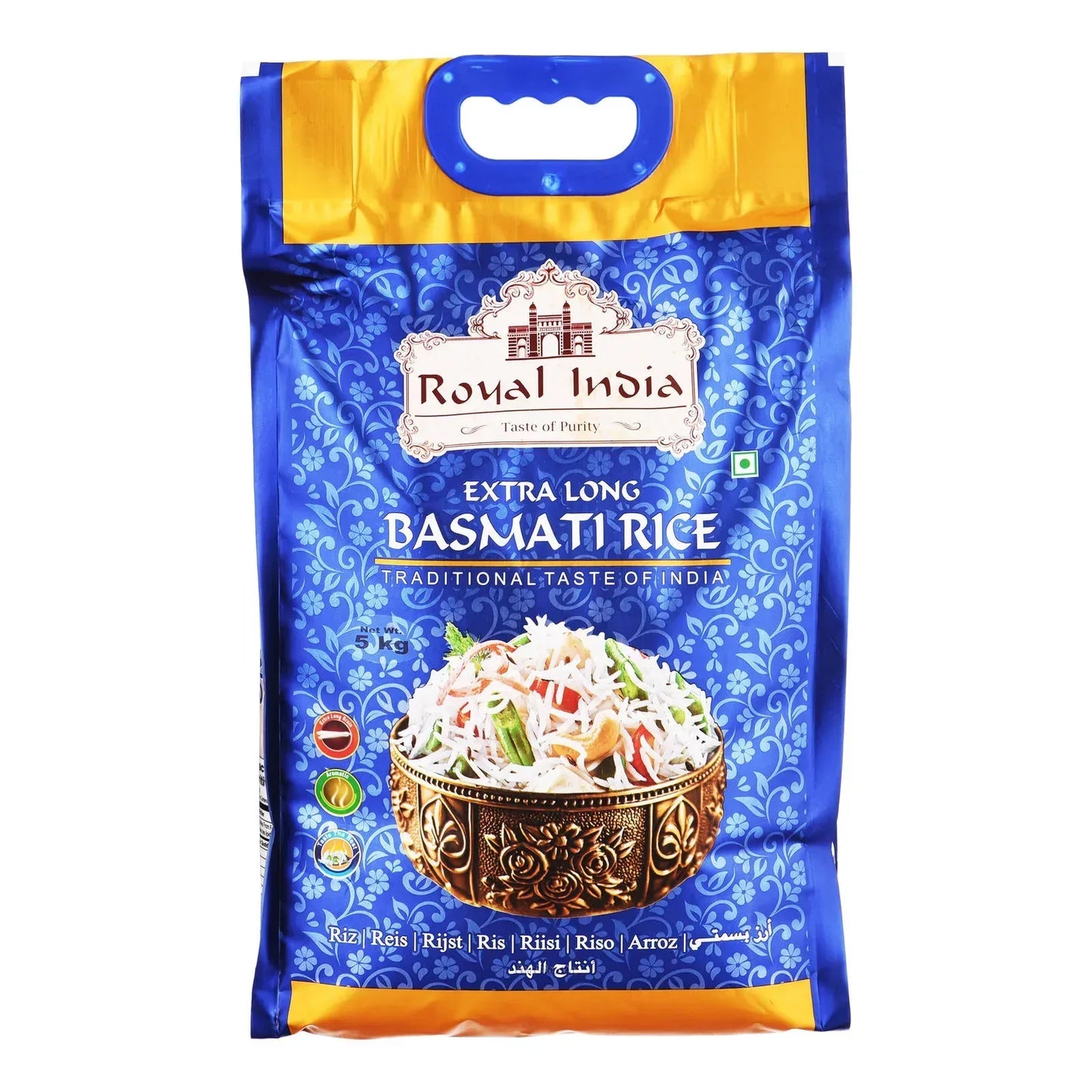 Royal India Extra Long Basmati Rice | 5kg - Extra Long Basmati Rice, Premium Rice, Biryani Rice, Long Grain Rice, India Bazaar South Africa.