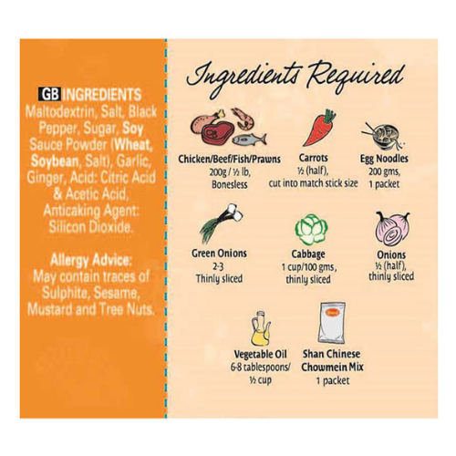 Shan Chinese Chowmein Oriental Spice Mix |BB:08.OCT.2026