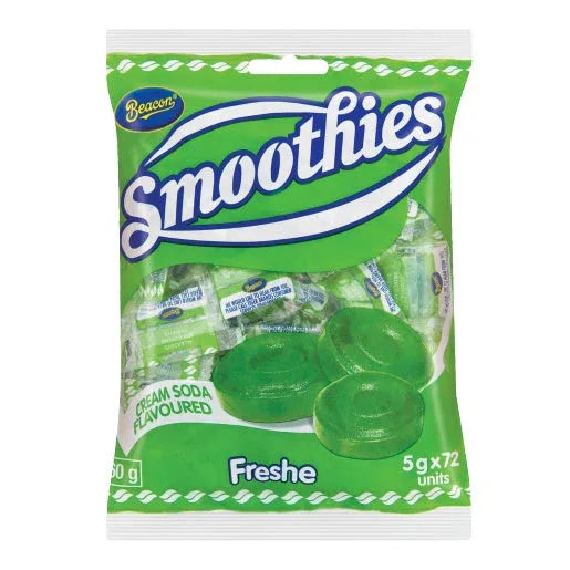 Smoothies Cream Soda Flavoured Candy Chews Bulk Pack | 72-Piece Tub - Nostalgic Sweet Vanilla Fizz Flavoured Soft Chews, Fun Party Snack | South Africa | India Bazaar