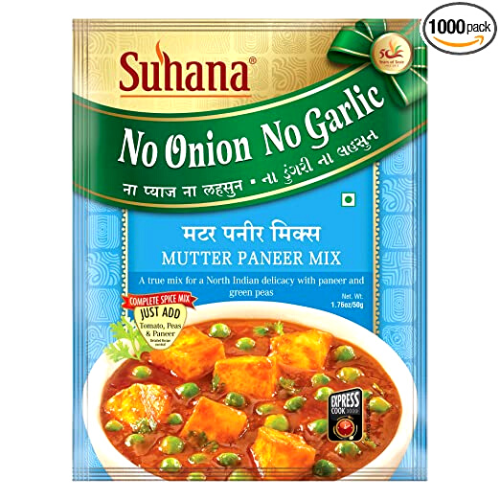 Suhana No Onion No Garlic Mutter Paneer Mix | BB: Jun24