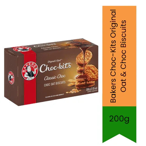 Bakers Choc-Kits Original Oat & Choc Biscuits (Jai Chocolate Biscuit) | 200g - Rich Cocoa & Toasted Oats, Pure Indulgence | Great for Sweet Cravings, Kids & Coffee Pairings | South Africa | India Bazaar