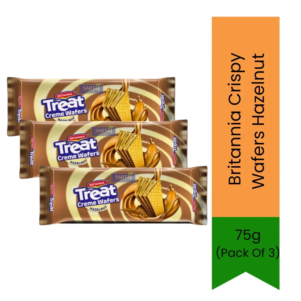 Britannia Crispy Wafers Hazelnut | 75g - Pack Of 3