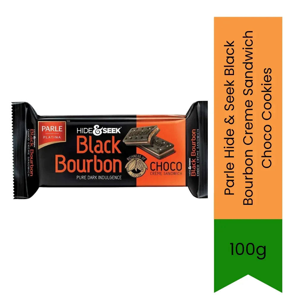 Parle Hide & Seek Black Bourbon Creme Sandwich Choco | 100g